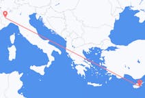 Flights from Larnaca, Cyprus to Turin, Italy