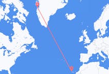 Voli da Aasiaat, Groenlandia a La Palma, Spagna