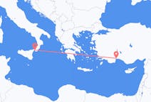 Flüge von der Stadt Antalya in die Stadt Reggio Calabria