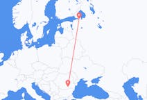 Vluchten van Boekarest, Roemenië naar Sint-Petersburg, Rusland