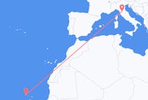 Flug frá São Vicente, Grænhöfðaeyjum til Flórens, Ítalíu