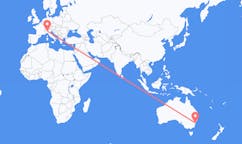 Flyreiser fra City of Wollongong, Australia til Milano, Italia