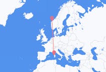 Vols d’Alghero, Italie vers Ålesund, Norvège