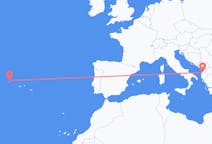 Flights from Corvo Island, Portugal to Tirana, Albania