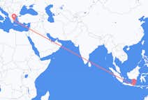 印度尼西亚出发地 外圆湾飞往印度尼西亚目的地 雅典的航班