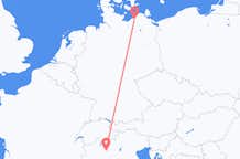 Flyreiser fra Rostock, Tyskland til Milano, Italia