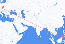 Flyreiser fra Lahad Datu, Malaysia til Vienna, Østerrike
