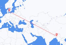 出发地 印度出发地 西尔恰尔目的地 丹麦哥本哈根的航班