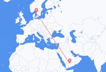 Flights from Sharurah, Saudi Arabia to Gothenburg, Sweden