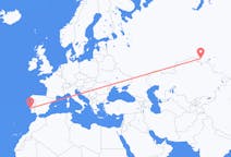 Flyg från Omsk till Lissabon
