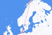 Loty z Bardufossa, Norwegia z Hamburg, Niemcy