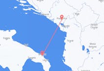 Flyg från Podgorica, Montenegro till Brindisi, Italien