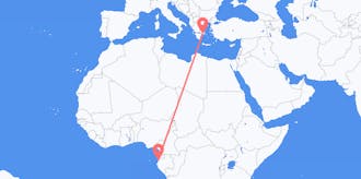 Flights from Gabon to Greece