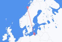 Vluchten van Gdańsk naar Sandnessjøen