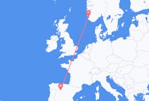 Flyg från Valladolid, Spanien till Stavanger, Norge