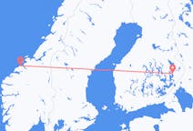 Vluchten van Kristiansund naar Joensuu