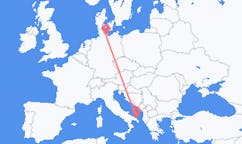Flyreiser fra Brindisi, Italia til Lübeck, Tyskland