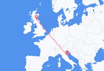 Flyrejser fra Ancona til Edinburgh
