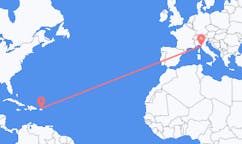 美国出发地 聖胡安德蒂瓦斯區飞往美国目的地 比萨的航班