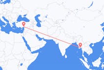 Flyrejser fra Rangoon til Adana