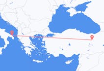 Vluchten van Brindisi, Italië naar Erzincan, Turkije