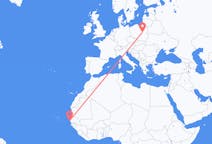 Flyreiser fra Dakar, til Warszawa