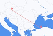 出发地 土耳其出发地 宗古尔达克目的地 奥地利维也纳的航班