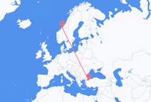 Flights from Bursa, Turkey to Ørland, Norway
