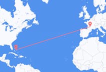 Flyrejser fra North Eleuthera, Bahamas til Brive-la-gaillarde, Frankrig