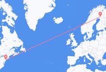 Flyrejser fra New York til Rovaniemi
