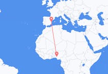 Flyreiser fra Akure, Nigeria til Valencia, Spania