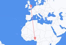 Flights from Asaba, Nigeria to London, England