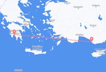 Flyreiser fra Kalamata, Hellas til Gazipaşa, Tyrkia