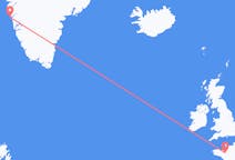 出发地 格陵兰出发地 瑪尼特索克目的地 法国雷恩的航班