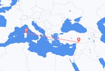 Vluchten van Gaziantep, Turkije naar Pontische Olbia, Italië