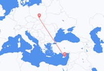 Vluchten van Larnaca, Cyprus naar Krakau, Polen