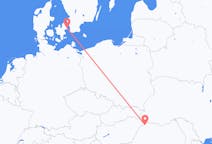 Vluchten van Satu Mare, Roemenië naar Kopenhagen, Denemarken
