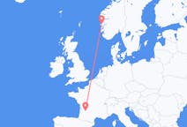 Flyg från Bergen, Norge till Bergerac, Frankrike