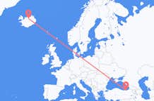 Vluchten van Trabzon, Turkije naar Akureyri, IJsland