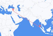 出发地 印度尼西亚班達亞齊目的地 土耳其尚勒乌尔法的航班