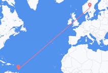 Flyreiser fra Saint Vincent, St. Vincent og Grenadinene til Rörbäcksnäs, Sverige