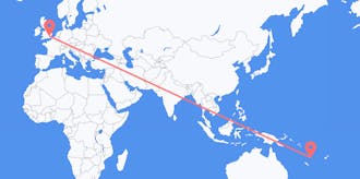 Flights from Vanuatu to the United Kingdom