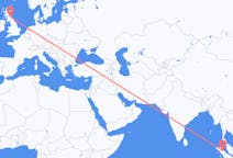 Flyg från Medan, Indonesien till Edinburgh, Skottland
