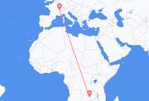 Flyg från Ndola, Zambia till Genève, Schweiz