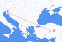 出发地 克罗地亚出发地 里耶卡目的地 土耳其開塞利的航班