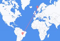 Flyreiser fra Goiânia, Brasil til Ålesund, Norge