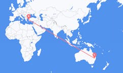 Flyreiser fra Inverell, Australia til Izmir, Tyrkia