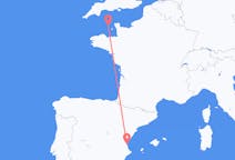Flyrejser fra Valencia til Guernsey