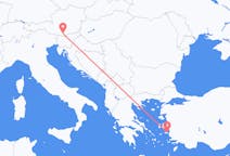 Flyreiser fra Samos, Hellas til Klagenfurt, Østerrike