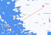 出发地 土耳其从屈塔希亚目的地 希腊Paros的航班